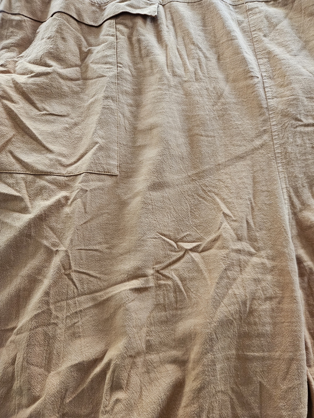 Ochre/Orange Women's Linen-Blend Overalls - Picture 2 of 8